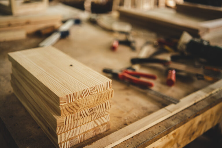wood material industrial background, carpenter machine equipment for wooden construction